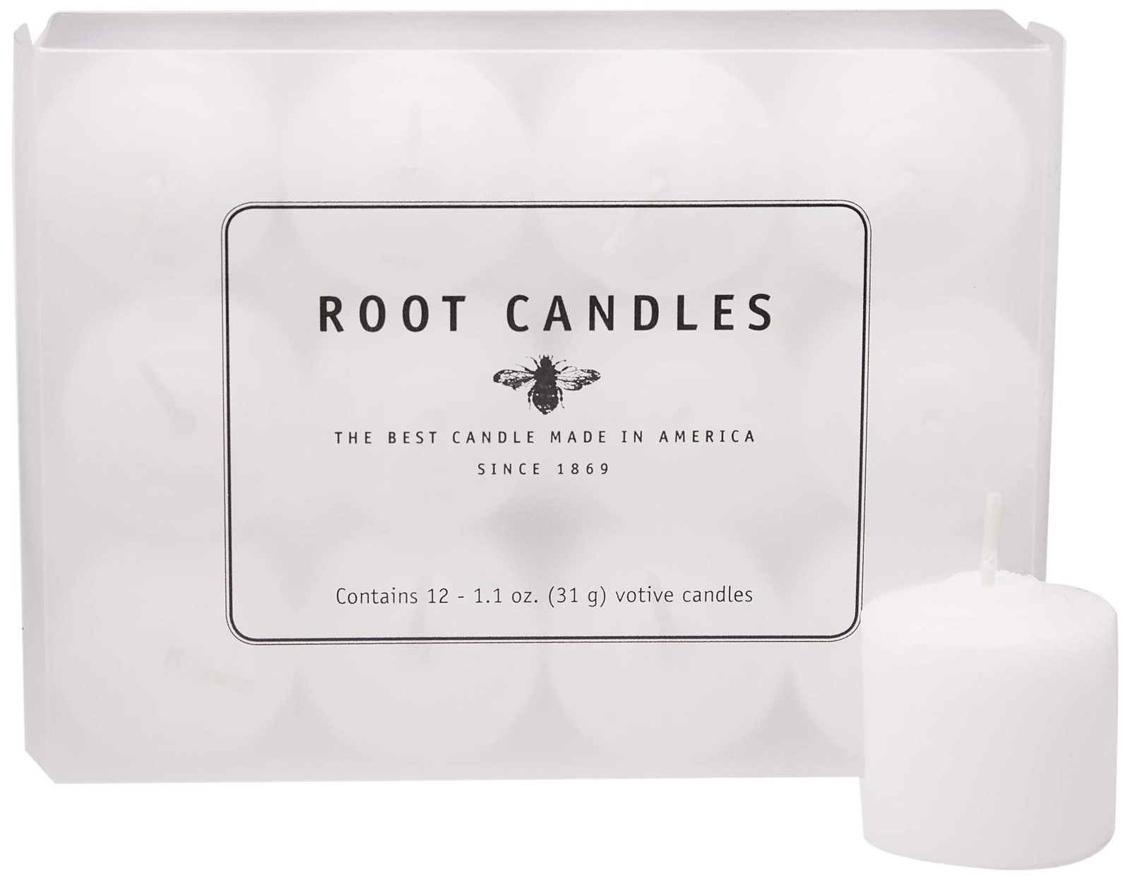 Unscented Beeswax Votive Candles, 10-Hour Burn Time, 12-Pack