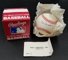 Ken Griffey Sr. Reds w/ Ticket Signed Rawlings OALB Baseball Blue Pen Auto Sweet