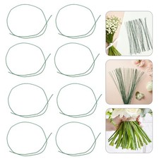 100 Pcs Green Floral Stems for Flower Arrangements Wire Support Stakes