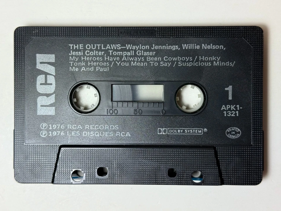The Outlaws Wanted! Cassette 1976 RCA Records Canada Waylon Jennings W. Nelson - Image 4 of 4