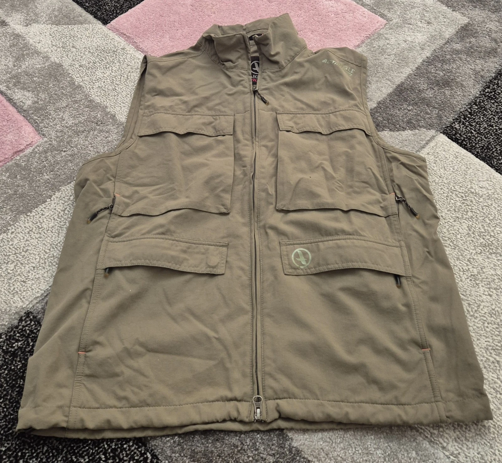Aigle Men’s Khaki Fishing Hunting Gilet Size XL