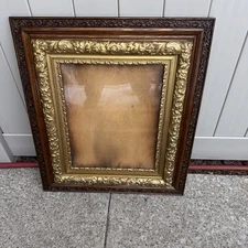 ANTIQUE FITS 15 X 19 BAROQUE ORNATE PICTURE FRAME WOOD GOLD GILT GESSO VICTORIAN