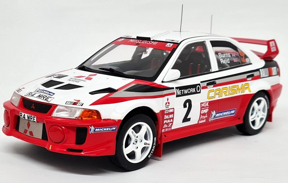 iXO 1/18 Mitsubishi Lancer RS Evo V RAC Rally 1998 Burns Reid #2 Model Race Car - Image 3 of 4