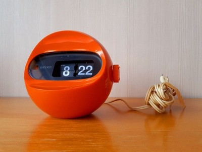 SEIKO Vintage Digital Clock SD-506 Orange Space Age 60Hz Tested | eBay