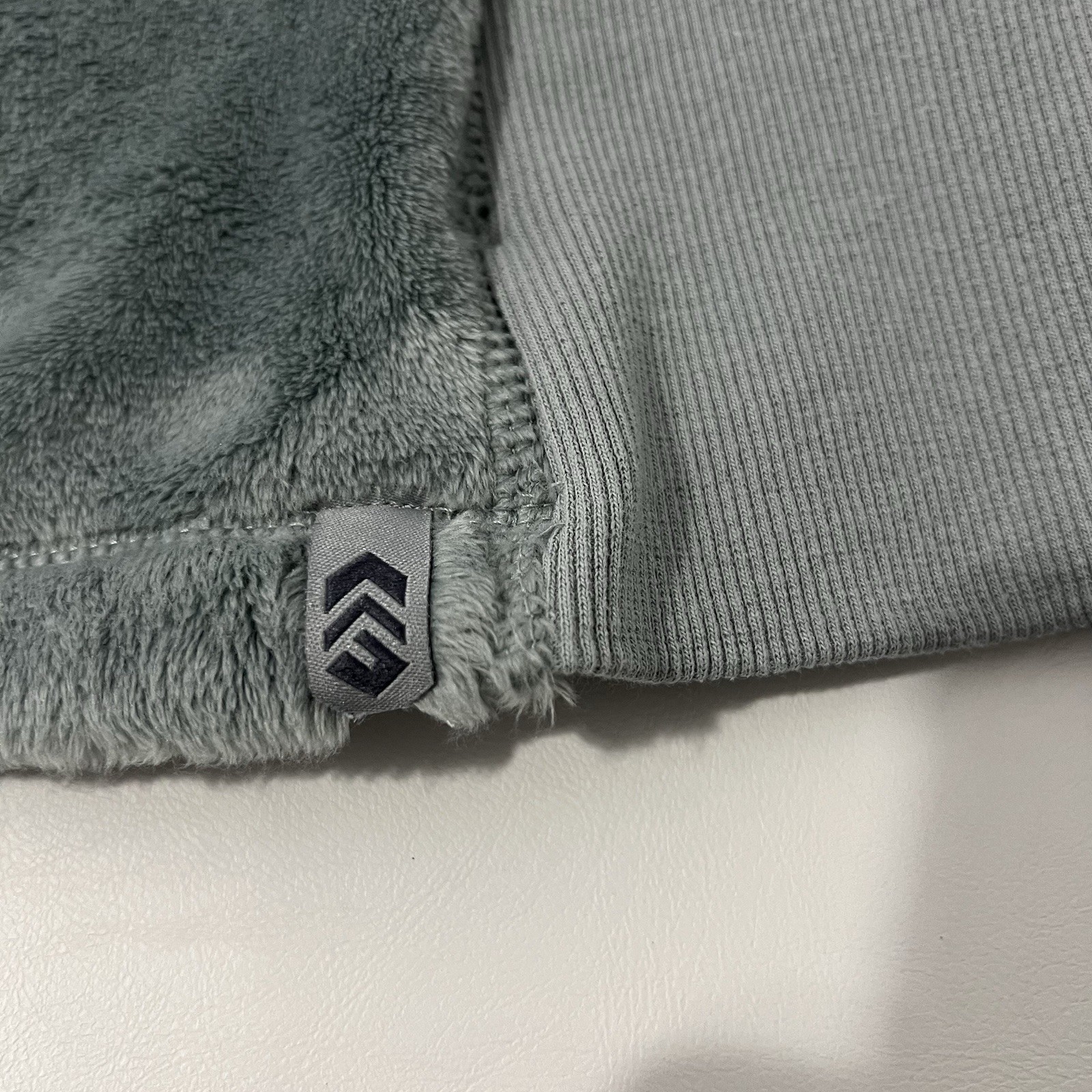 Free Country Womens Plush Butter Pile Jacket Sage Mist Pockets Soft & Cozy Large