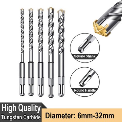 SDS Plus Hammerbohrer Betonbohrer Steinbohrer Kreuzschneide Ø6-32mm 4-Schneidig