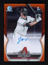 2023 Bowman Draft Chrome Prospect Orange Refractor 25/25 Jack Hurley Auto 0y2q