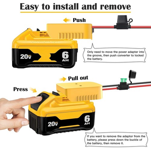 Adapter kół do adaptera akumulatora 20 V Wheels Zestaw konwertera baterii z 2695 - Zdjęcie 5 z 6