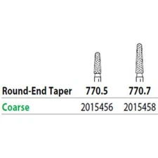 FG Coarse Diamond Bur Round-End Taper 5 pcs Multiple Sizes