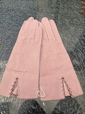 Vintage Christian Dior Pink Suede Gloves Size 6 Made in France