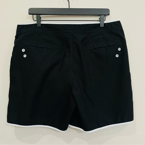 Penguin by Munsingwear Black Swim Shorts w/ White Trim & Mesh Lining - 36 - NWOT - Picture 5 of 11