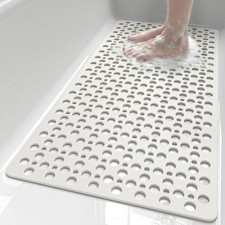 Shower Mat Non Slip Bath Mat for Tub - 35" x 16" Soft TPE Bathtub Mat Non Sli...