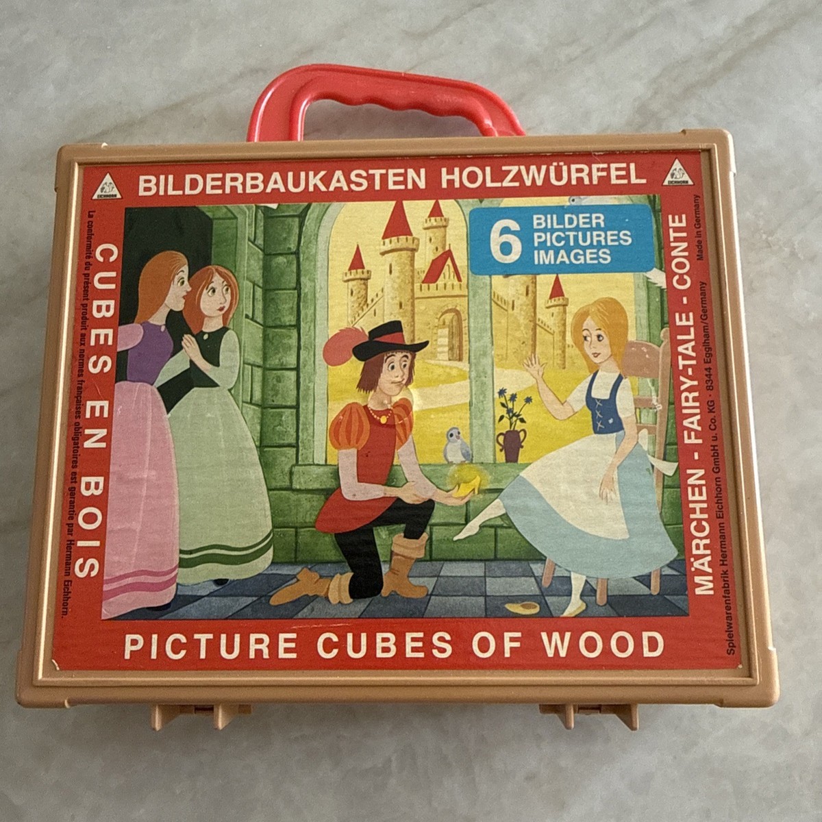 Vintage Eichhorn Fairy Tale Picture Cubes of Wood 9 Block Puzzle 6