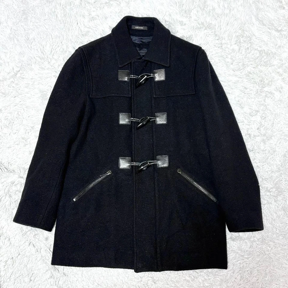 Victor & Rolf Black Chester Coat Toggle Made in Italy Men size L Used - Image 3 of 4