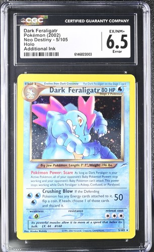 Dark Feraligatr (Unlimited) graded CGC 6.5 for sale on eBay