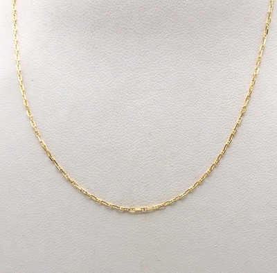 Solid 14k Gold Alternate Mariner Anchor Link Chain Necklace Italy 20in New