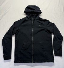 Nike Full Zip Fleece Hoodie XLSweatshirt Black Embroidered Logo Athletic Fleece