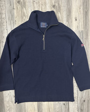 DEVOLD BLAATROIER  Zip Neck Pullover 100% Wolle  Gr. M