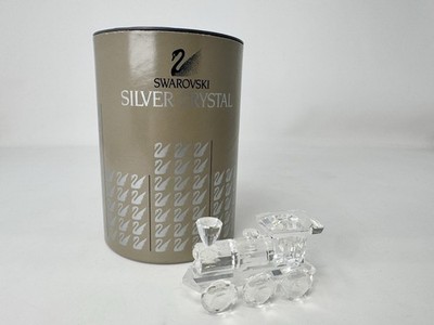 Swarovski Silver Crystal Train Locomotive Small Figurine W