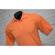Nike Shirt Mens Size Small Golf Polo Fit Dry Polyester Performance Orange