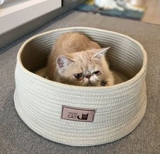 Handmade Cotton Rope Cat Bed
