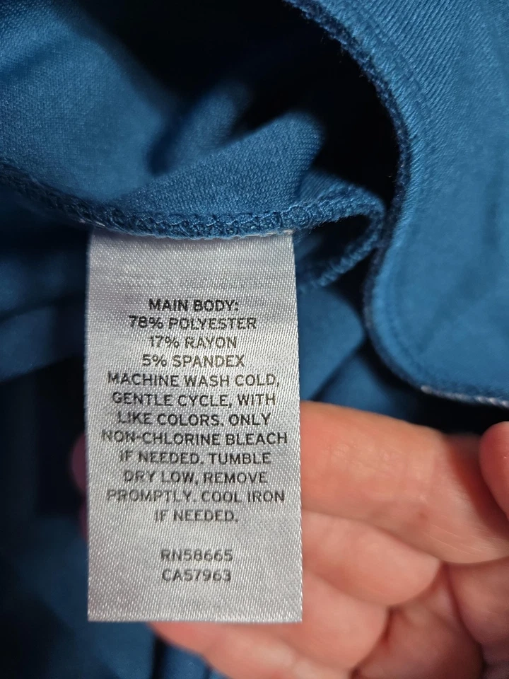 Saia Nordstrom Feminina Pequena Lápis Azul Midi Elástico Carreira Roupa de Trabalho RN84665 - Imagem 4 de 4