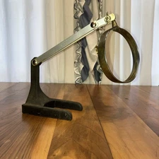 Vintage Large Swift And Anderson Magnifying Glass Cast Iron Crane Missing Glass