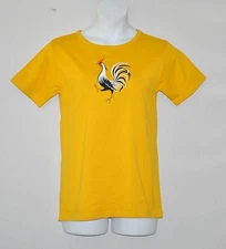 Bob Mackie Embroidered T-Shirt Size L- Yellow