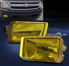 2007-2013 Chevy Silverado Suburban 1500 Avalanche Tahoe Bumper Fog Lights Yellow