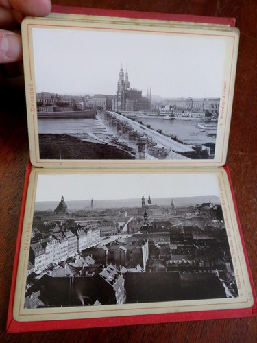 Dresden Germany Tourist Souvenir Album 1887 pictorial book 12 street scene views - Picture 2 of 11