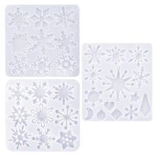Snowflakes Silicone Molds Earring Pendant Epoxy Resin Mold Christmas Hangings