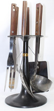 VTG Stainless Steel & Wood Kitchen Utensil bl...