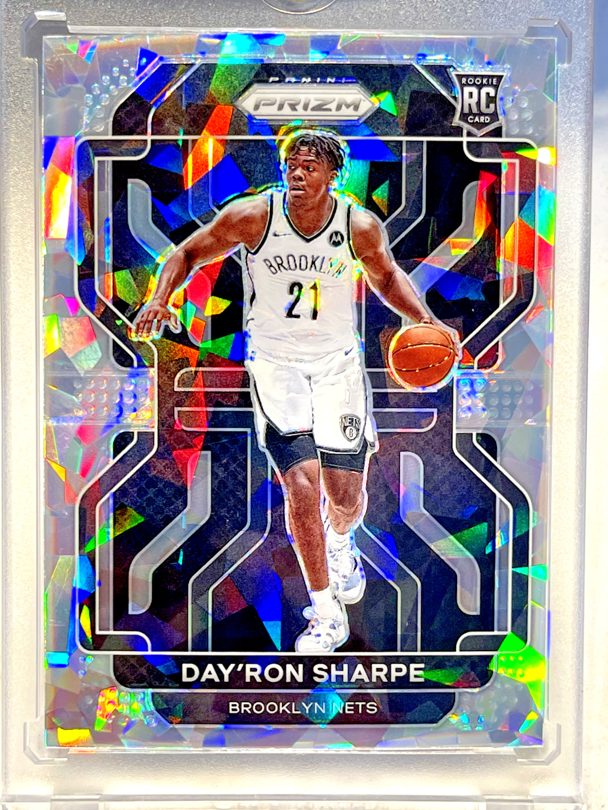2021-22 Day'Ron Sharpe Panini Prizm Silver Cracked Ice Prizm Rookie Card #281