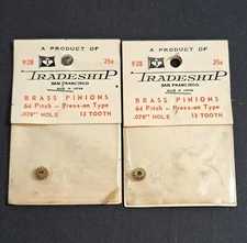 Vintage Tradeship High Performance 1/24 Slot Car #928 Pinion Gear 13T 64 Pitch