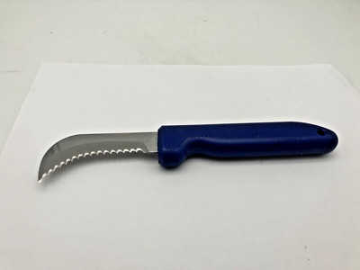 Takumashii Stainless Steel Curved Saw Tooth Harvest Knife 8'' Overall, Blade 3''