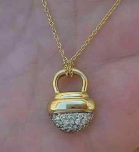 Authentic Golden Acorn Of Life 1 Carat Lab Created Diamond Pendant
