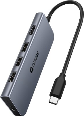 5-in-1 USB-C Hub - 4K@30Hz HDMI, 100W PD, 3 USB-A 3.0 Ports