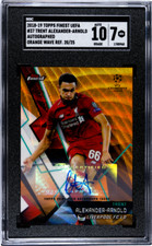 Trent Alexander-Arnold 2018-19 Topps Finest UEFA Auto Orange Wave 20/25 SGC 10/7