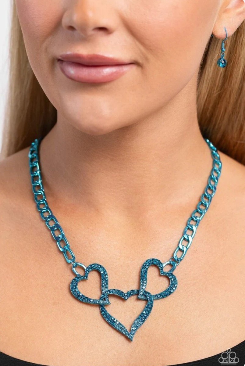 ★SENTIMENTS★ NO.533 [BLUE] NECKLACE Eclectically Enamored Blue Necklace Paparazzi 💙 With