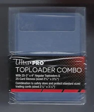 Ultra Pro Card Toploader Combo  25 Toploaders 25 Sleeves & Storage Box