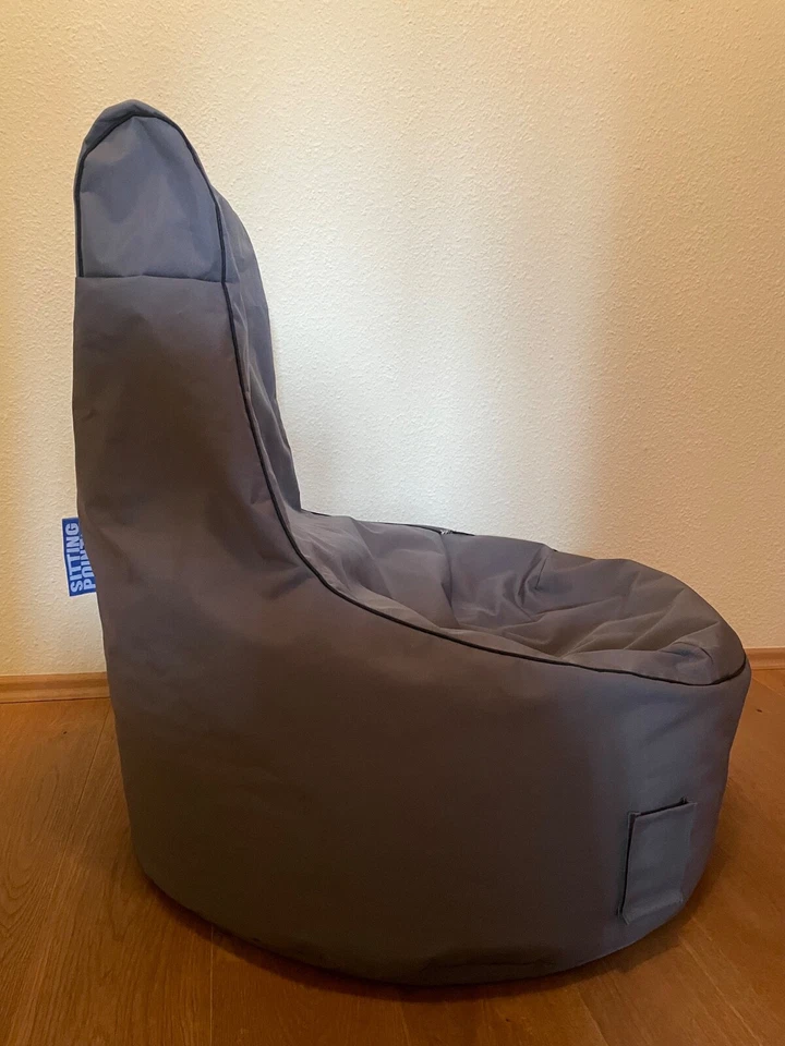 SITTING POINT Sitzsack - grau, Höhe: 90cm, Breite: 70cm, Länge 80cm - Bild 2 von 2