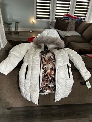 baby phat ファー付きダウンジャケット BABY PHAT VINTAGE PUFFER FUR HOOD JACKET SIZE LARGE GORGEOUS!! NEW