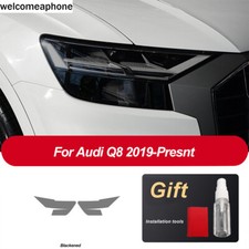 Pre-cut Headlights Smoke Paint Protection Vinyl Tint Wrap Film For Audi Q8/S8