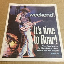 Ted Nugent /Poison 2007 Bay City,Mi. River Roar paper. Great Condition!