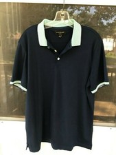 Banana Republic Dress Polo Shirt SIZE L Navy Blue SHORT SLEEVE