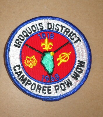IROQUOIS DISTRICT  1818 1968 CAMPOREE POW WOW  PATCH  BSA     1a