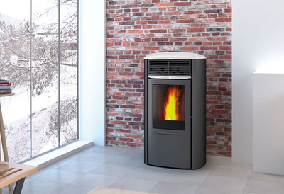 STUFA A PELLET EDILKAMIN ARIS UP2 ACCIAIO/ CERAMICA/ PIETRA OLLARE 8 KW |  eBay