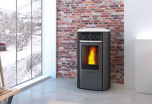 STUFA A PELLET EDILKAMIN ARIS UP2 ACCIAIO/ CERAMICA/ PIETRA OLLARE 8 KW |  eBay