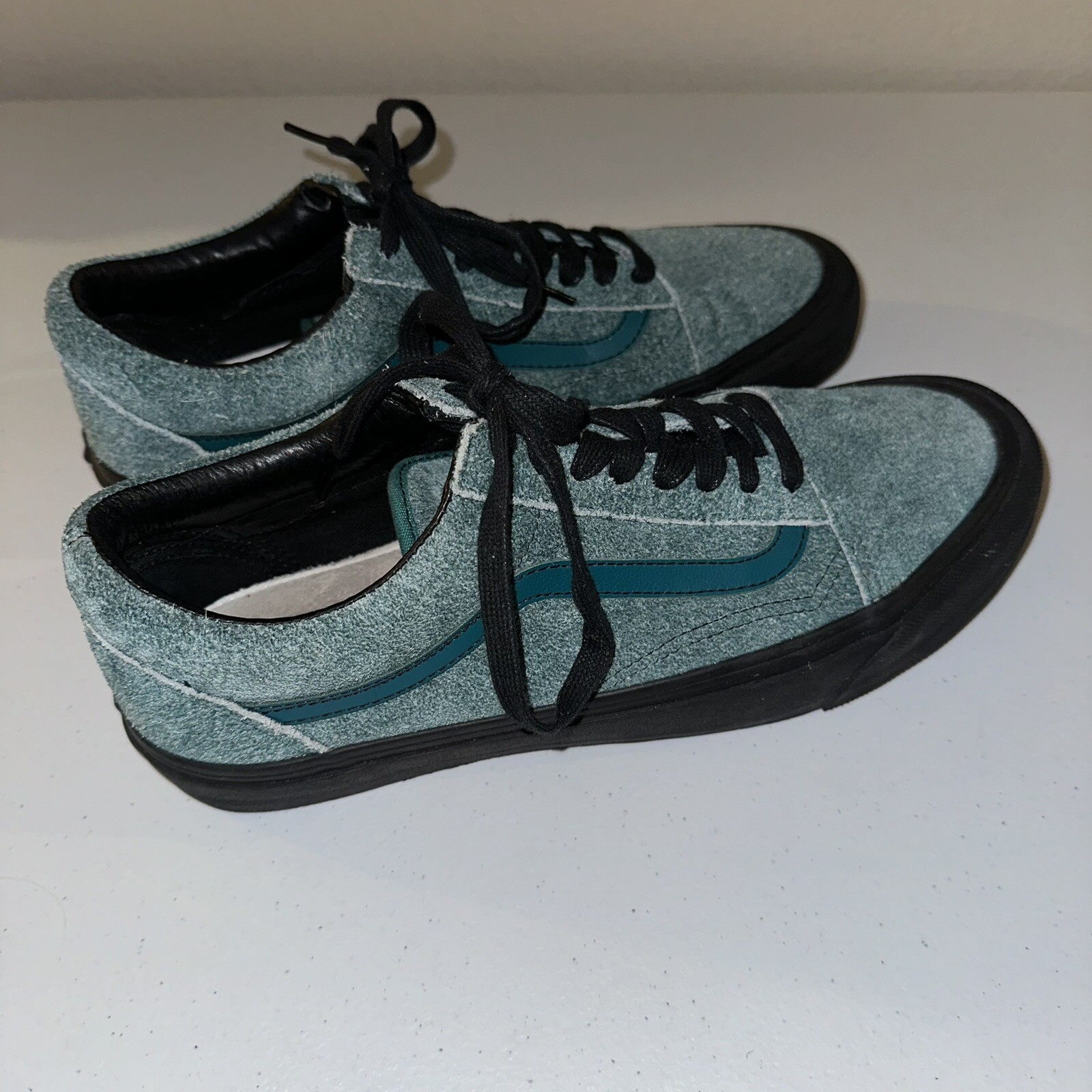 Vans Old Skool Green Suede Maiden Noir 2016 Limited Release Shoes Size 10