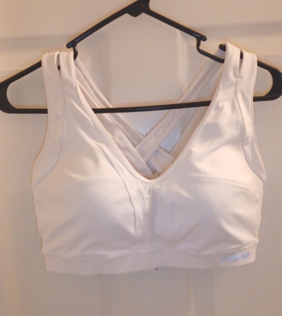 Yvette Power Cross Back Running Sports Bra White Size US/CAN 8 (DF) eBay